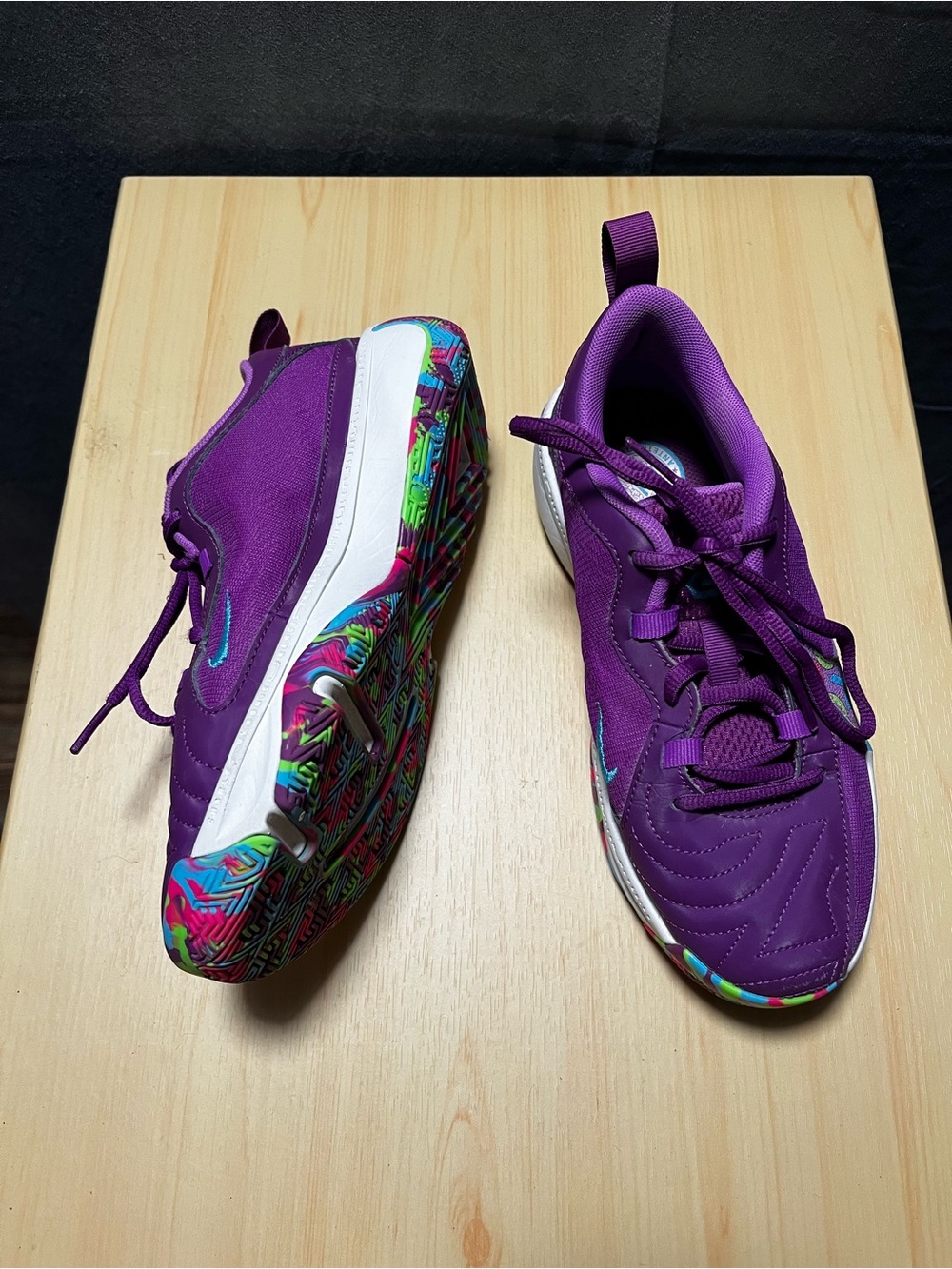 Nike Giannis Shoes Youth Size 3.5 Purple Alphabet Basketball DZ4486-500 Sneakers